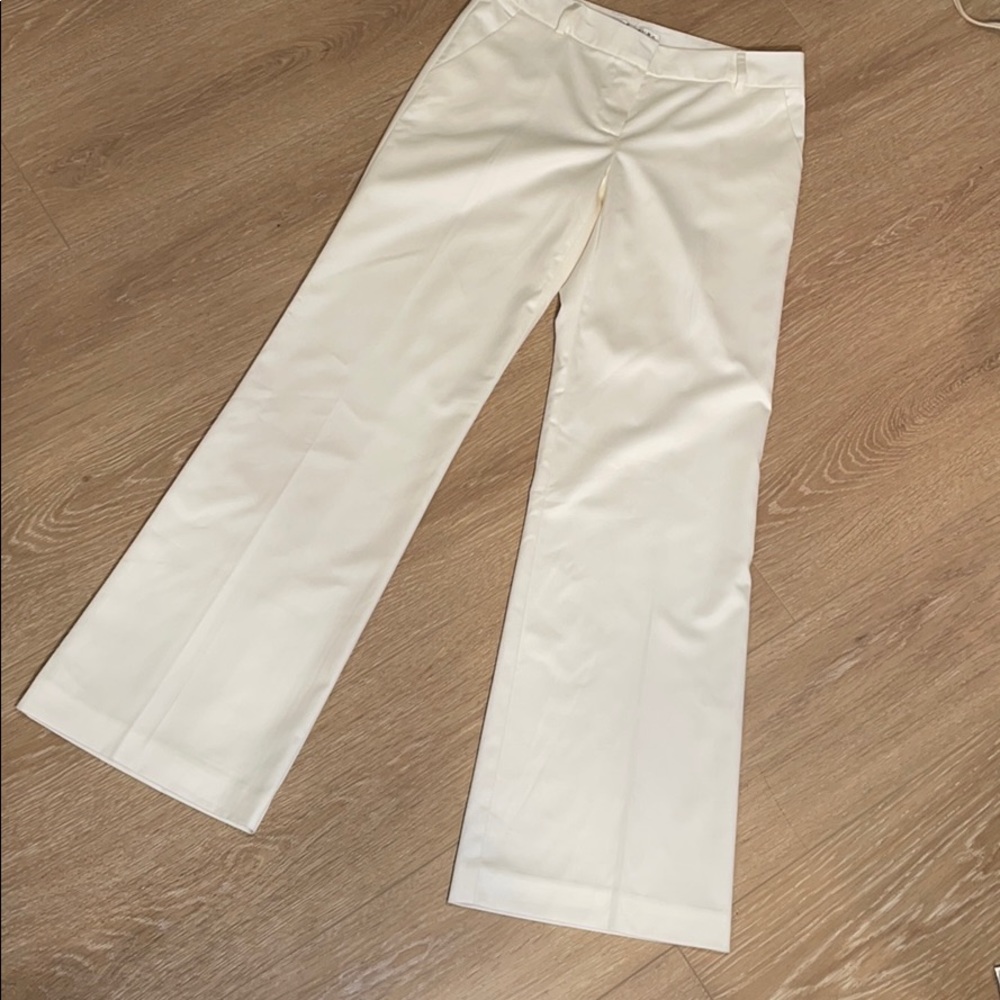 Trina Turk Cream Wide-Leg Pants